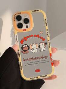 Gucadi 聖誕主題化妝鏡,適用於 iPhone 15/15plus/15pro/15promax,附白色聖誕樹、卡通鴨、可愛小狗、ins油畫風格,藝術風格,高端感觸,鏡面和可愛貓咪設計掛繩 - 彩色 - 查看 9