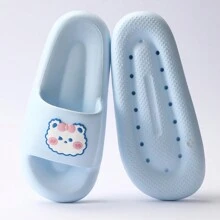 Miniso Soft Cute Series Women's Home Slippers ,Breathable Thick Sole House Slides - Blue - View 2