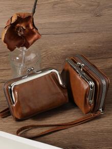 女士钱包 短款 PU 皮革 S 拉链和搭扣 多功能 大容量包 零钱卡夹 轻便 时尚 现代 商务 拉链 信用卡 商务休闲 教师节 教师礼物 周年纪念 生日礼物 女士 女白领 女士钱包 钱包 小钱包