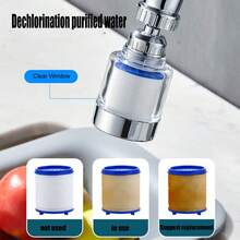 1pc Kitchen Faucet Filter Nozzle Splashproof Sprinkler Extension Wand Water Saver Filter - Silver - View 4