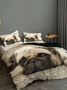 3pcs Animal Print Comforter Cover Set, (1 Comforter Cover + 2 Pillowcase, Without Core), Soft Comfortable Bedding Set For Bedroom Dorm Room