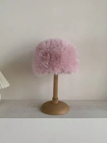 1頂女性厚實毛絨舒適暖和的桶帽,淡粉紅色假貂毛帽子,適用於攀登、滑雪、騎行、日常使用等冬季戶外運動,2023新品質,是送女友或街頭打扮的理想禮物 - 粉色 - 查看 8