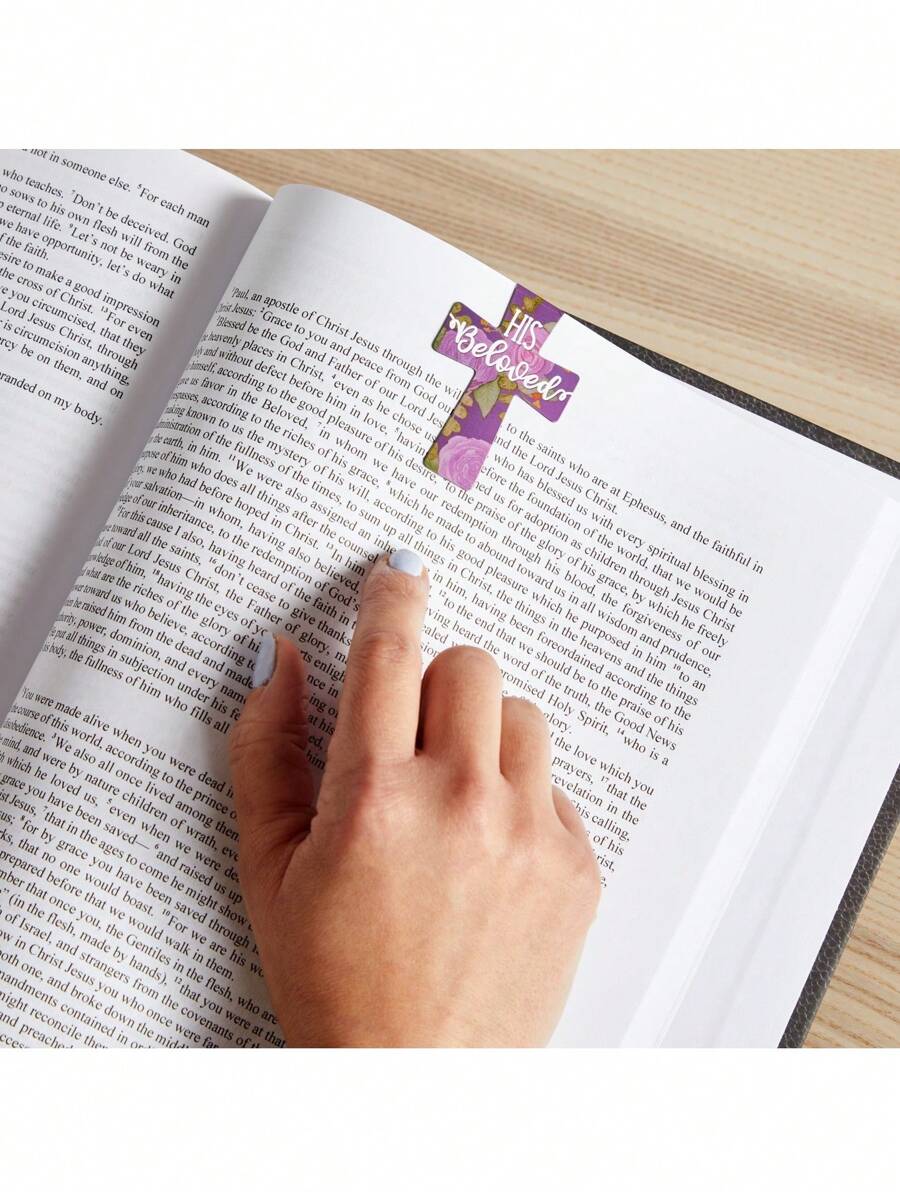 JUVALE 24 Pack Of Christian Magnetic Bookmarks, Floral Cross Bookmarks,  Magnet Book Page Markers For Daily Motivation, Inspiration, Encouragement (12 Designs) - Multicolor - View 1