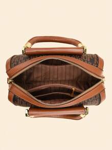 Vintage &Retro Bag Boston Style Large Capacity High-End Women Handbag Versatile Fashionable Shoulder Bag For Girls With Minimalist Design - Brown - View 4