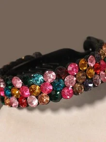 1 件水钻装饰花卉发夹 - 彩色 - 查看 5