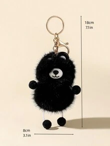 Móc khóa gấu bông nâu đen thời trang cá nhân hóa mới tự làm thủ công dễ thương gấu bông mềm mại móc khóa xe hơi ba lô túi treo trang trí mặt dây chuyền lễ hội quà tặng sáng tạo cho sự kiện ra mắt thích hợp sử dụng hàng ngày - Nhiều màu - Xem 2