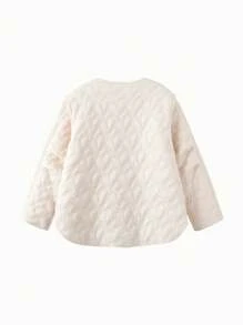 Balabala Tween Girl Simple Winter Coat - White - View 5