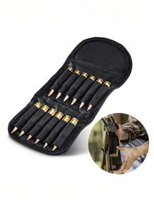 1 件装战术牛津布 12 发子弹袋 便携式户外狩猎子弹袋和枪套