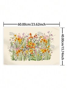 1pc Plant Tapestry, Flower Wall Hanging Decor - Green - View 2