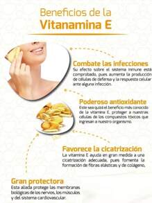 Facial Treatment Capsules Firmness Elasticity Vitamin E With Collagen 90 Capsules - Cadet Blue - View 3