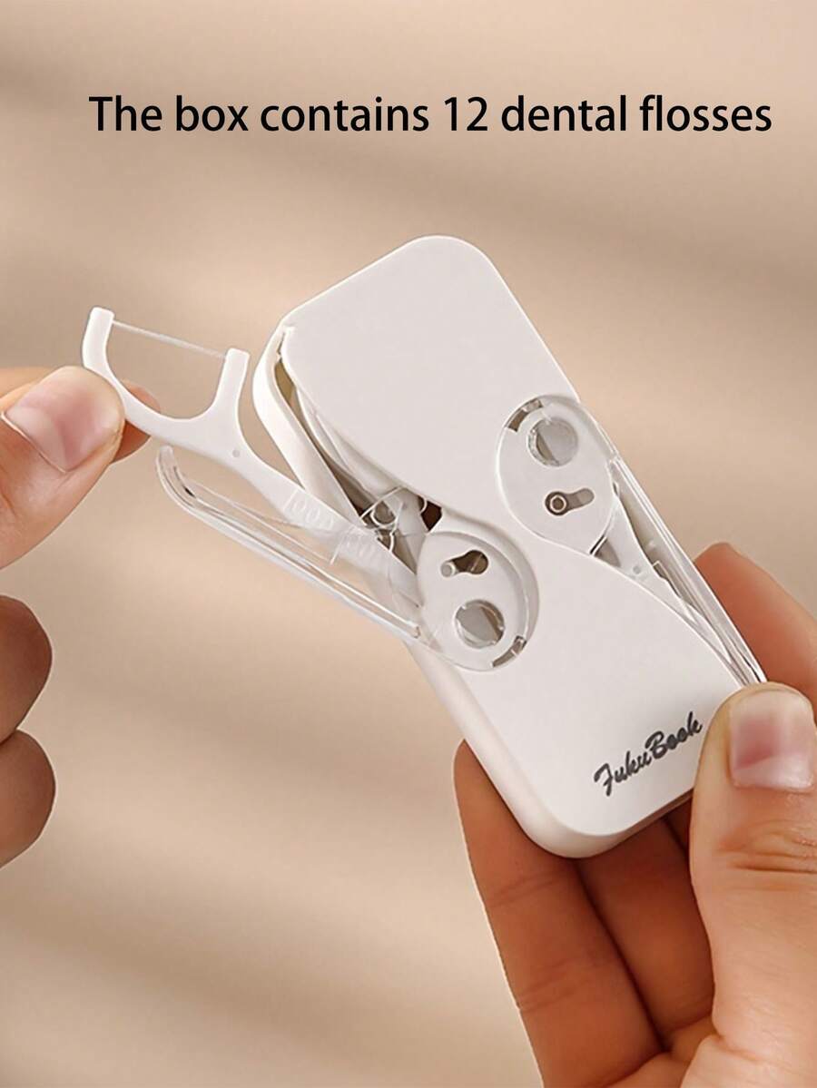 12pcs/set Mini Portable Dental Floss Case, Portable Floss Dispenser