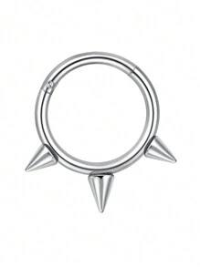 CIZME 1 件/套 防过敏铰链鼻中隔环圈 16G 不锈钢鼻中隔首饰铰链节环身体穿孔鼻环唇环鼻轮软骨耳环 - 卡扣 - 查看 7