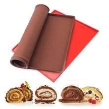 1/2/3pcs Silicone Cake Roll Swiss Roll Mat High-Temperature Resistant Baking Mold Tray For Cakes