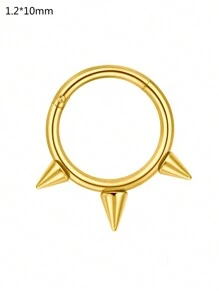 CIZME 1 件/套 防过敏铰链鼻中隔环圈 16G 不锈钢鼻中隔首饰铰链节环身体穿孔鼻环唇环鼻轮软骨耳环 - 卡扣 - 查看 10