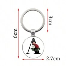 1 pezzo Ciondolo portachiavi con lettere inglesi e gemme, stile unisex alla moda, in lega metallica, accessorio per borsa/telefono, perfetto come regalo per festività, San Valentino