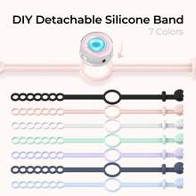 Totwoo Candy Collection-Long Distance Touch Single Bracelet-Colorful Band Bracelet, Vibration & Light Up For Love Couples Bracelet | Long Distance Relationship Gifts For Girlfriend Bluetooth Pairing Jewelry- Stay Connected Anytime, Anywhere - 粉色 - 查看 4