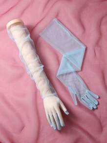 Bridal Accessory: 1 Pair Of Long Elbow Length Gloves For Women's Wedding, Prom Autumn Accessories