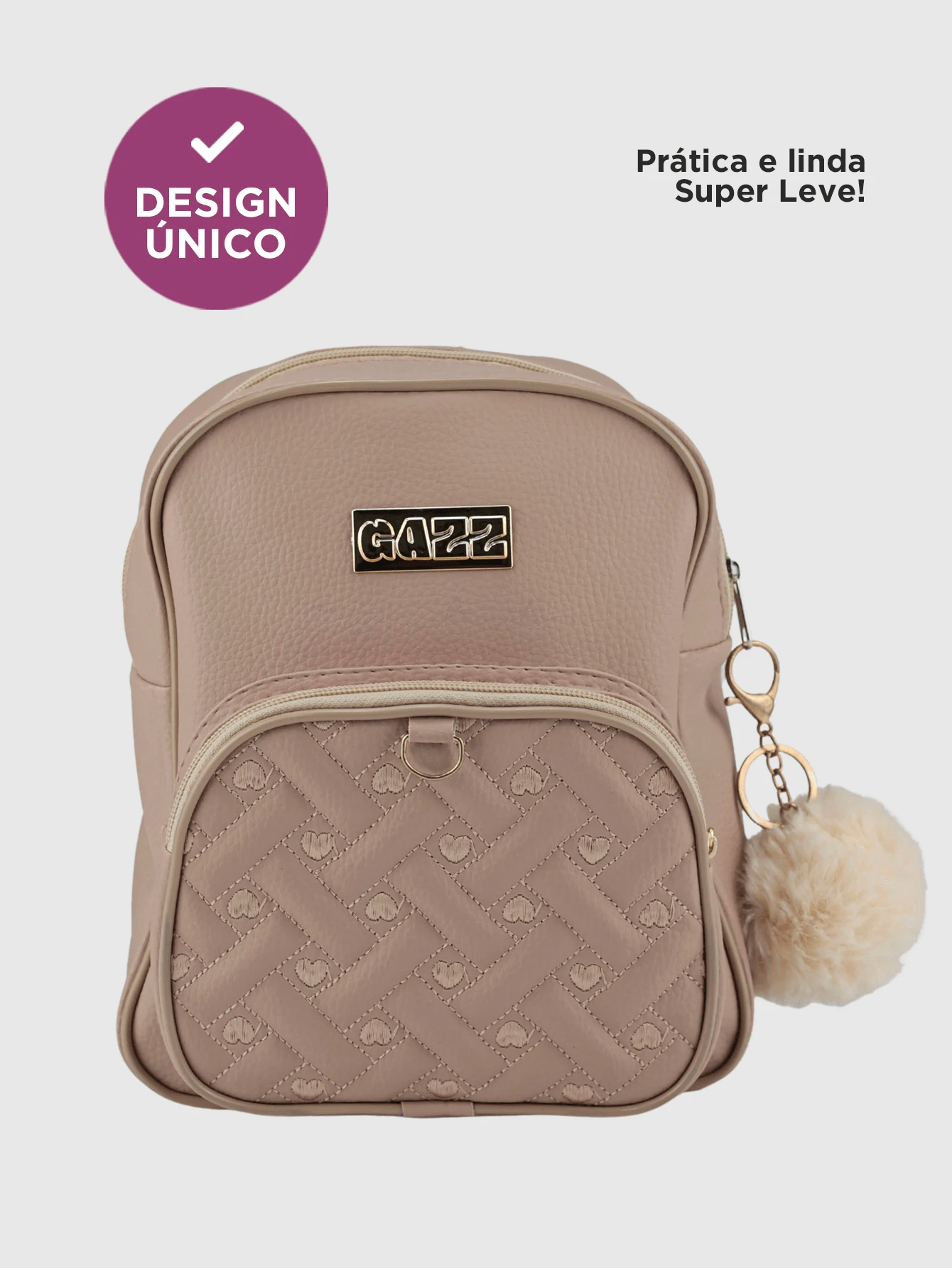 Women Fashion Backpacks - 米色 - 查看 1
