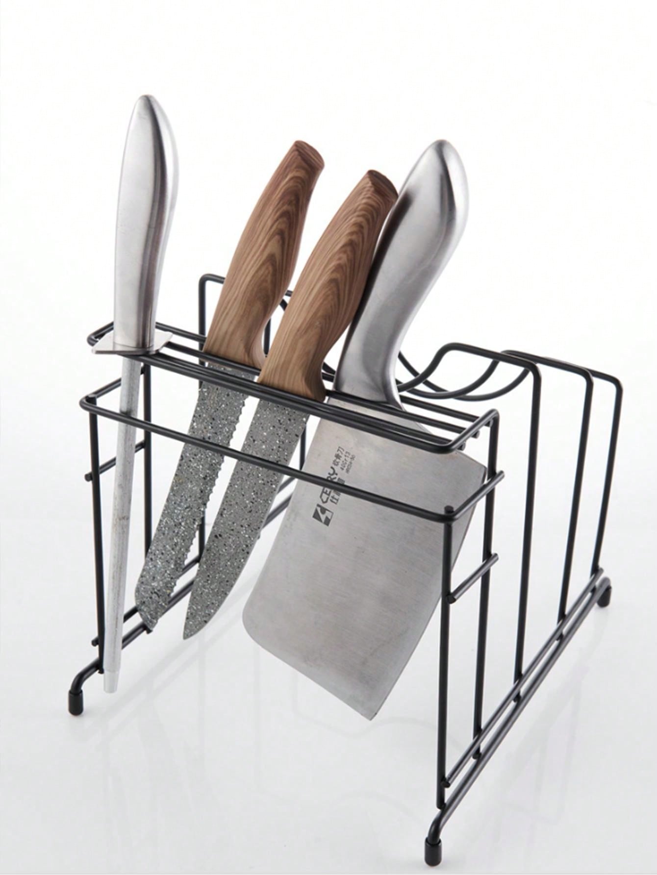 1pc Modern Creative Iron Metal Black Spray Painted Multifunctional