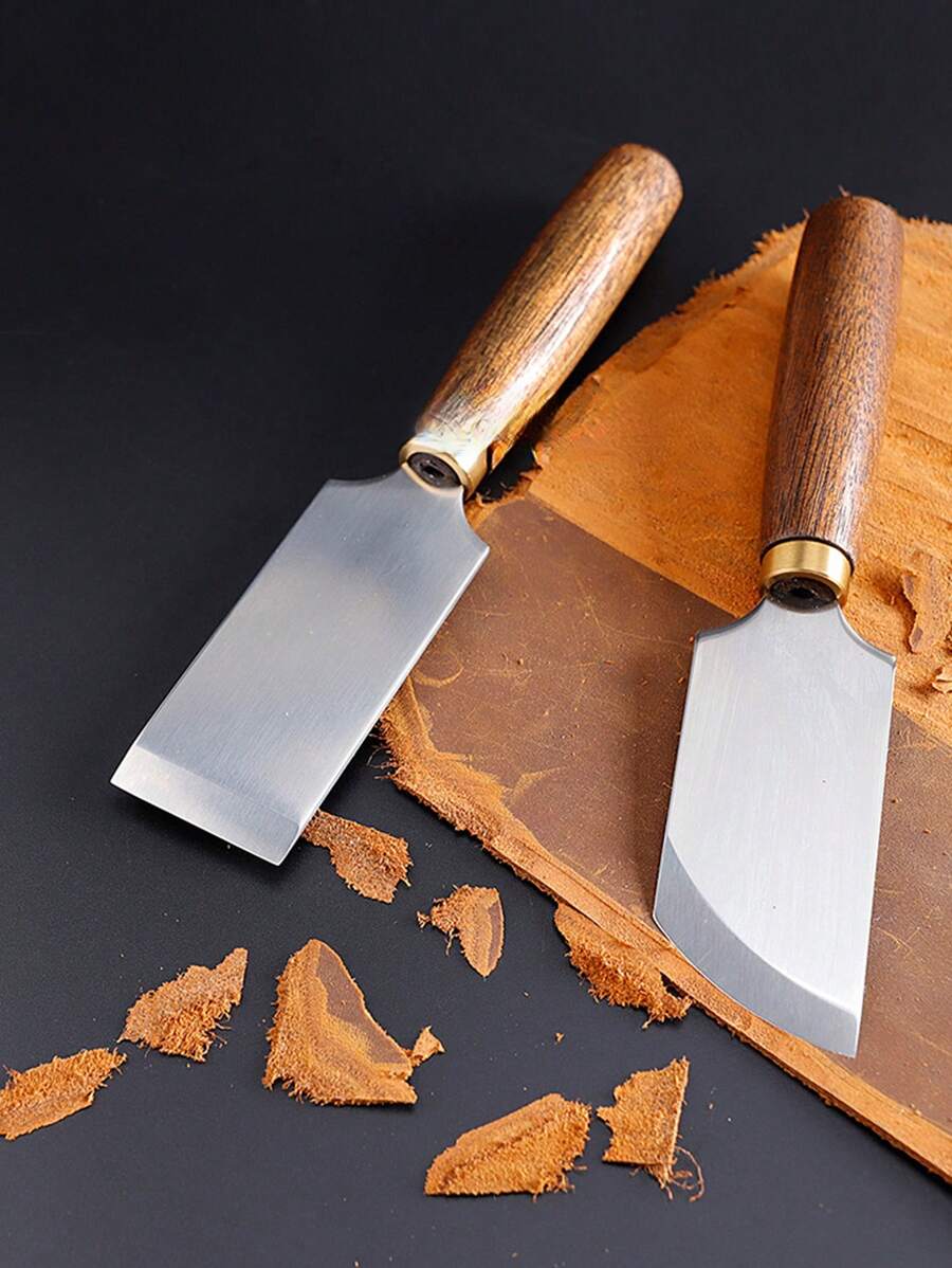 1把革製削皮刀套裝,包括直刀、斜刀、圓刀、分刀、削皮及修邊刀,適用於diy皮革工藝 - 白色 - 查看 1