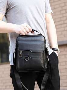 Crossbody Bag Men's Shoulder Bag Men's Vintage Vertical Handbag Business Casual Bag Gift For Father School Backpack Bag Crossbody Bag High School College Student Sports Bag For Travel College School Bag Waterproof Christmas Gifts For Men - Black - View 3