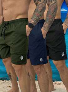 Men Shorts - 軍綠色 - 查看 1