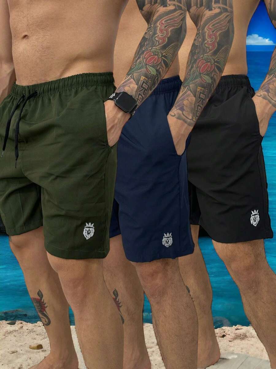 Men Shorts - 軍綠色 - 查看 1