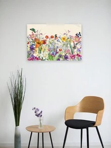 1pc Plant Tapestry, Botanical Wall Hanging Decor - Burgundy - View 10