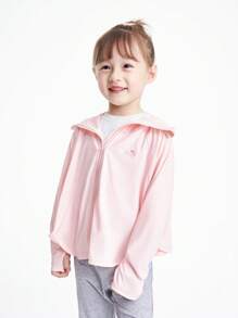 Annil Young Girl Summer Breathable Sun Protection Top - Pink - View 1