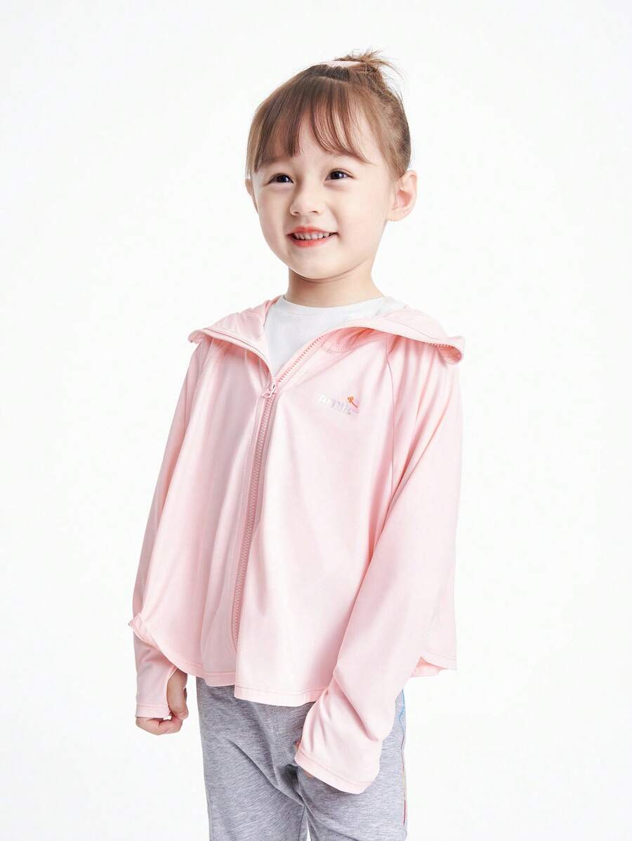 Annil Young Girl Summer Breathable Sun Protection Top - Pink - View 1