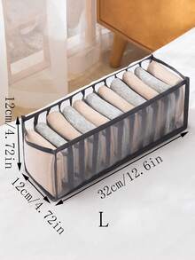 1pc 6/7/11 Grids Underwear Sock Bra Drawer Organizer Divider Closet Storage Box - Grey - View 3