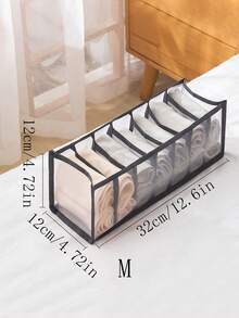 1pc 6/7/11 Grids Underwear Sock Bra Drawer Organizer Divider Closet Storage Box - Grey - View 2