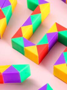 5pcs/Set Colorful Transformable Magic Ruler Puzzle Toy, Perfect For Parties, Birthdays, Gifts For Teenager And School Prizes - Multicolor - View 3