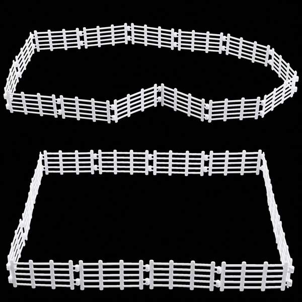 50 Pieces Toy Farm Fence Corral Fencing Accessories Playset Plastic Toy