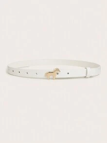 1 条儿童日常休闲 PU 皮带，配金色马扣