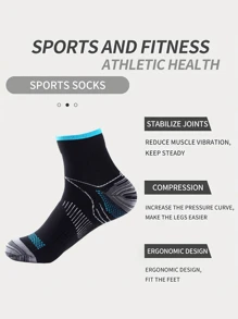 6 Mắt cá chân Thoáng khí Thể thao Vớ nén Với Arch Ủng hộ Thoải mái Cái đệm Không dấu vết Tất mắt cá chân Đối với phụ nữ & Nam Điền kinh  chạy Đạp xe Đi bộ du lịch - màu đen - Xem 6