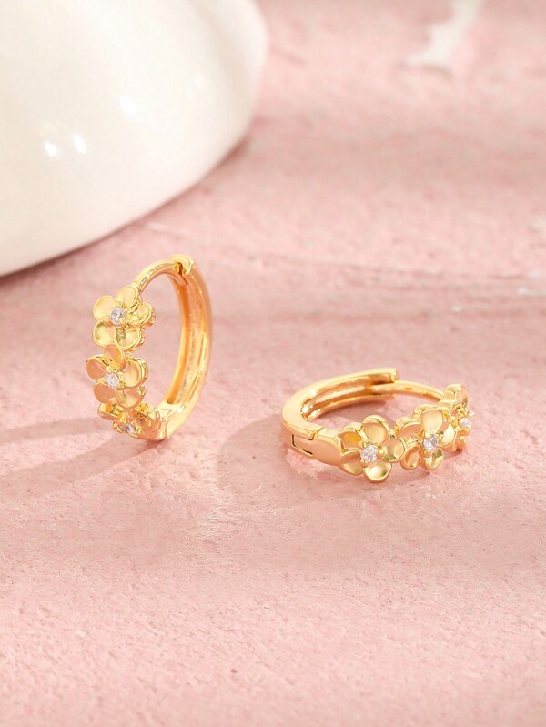 1 Paire De Boucles D'oreilles Créoles Minimalistes En Acier Inoxydable Love Girl, Boucles D'oreilles Délicates Pour La Vie Quotidienne