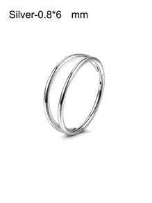 CIZME 1Pc/Set Hypoallergenic Hinged Clicker Double Hoop Nose Rings Hoop 20G 18G 16G 14G Stainless Steel Septum Jewelry Hinged Segment Ring Body Piercing Nose Hoop Lip Rings Nose Helix Cartilage Rook Earrings - Multicolor - View 15