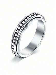 CIZME 1pc/Set Anxiety Ring For Women Fidget Anxiety Rings For Anxiety Rotatable Spinner Rings For Anxiety Stress Relieving Anxiety Rings Spinner Women Stress Roller Rings Anxiety Spinner Ring Size 6-10 - Multicolor - View 6