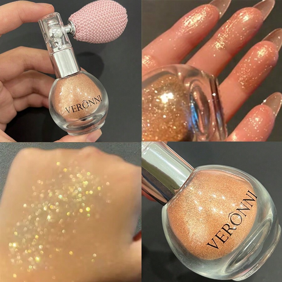 1 Piece Body Glitter Highlighter Powder Spray, High Gloss Shimmer ...