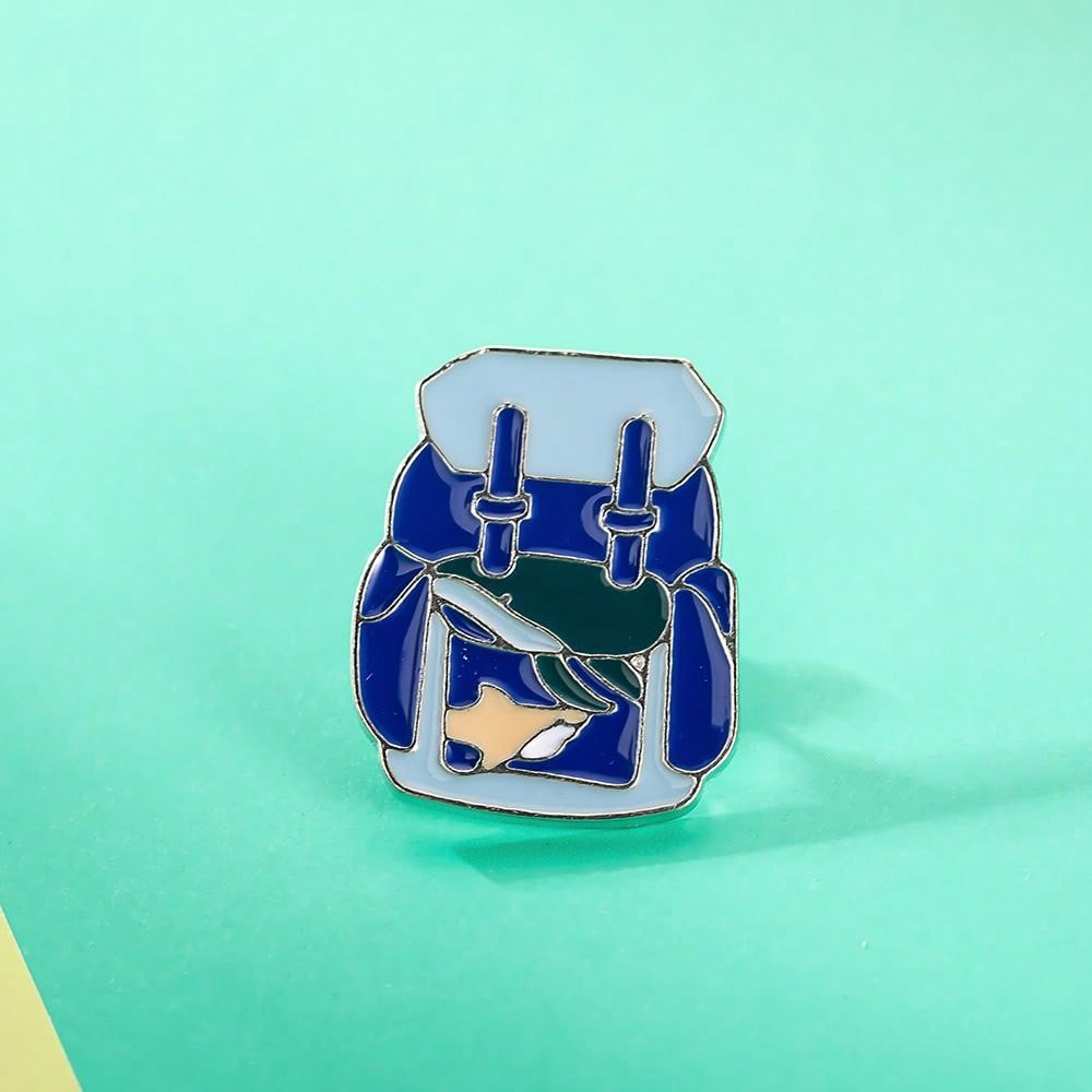 2024 Original Cartoon Travel & Scenery Paintings Backpack Pins Set