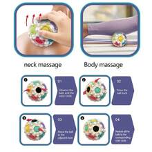 1 件裝手指減壓競賽顏色辨識陀螺魔術方塊彩虹球肌筋膜健康按摩球 - 白色 - 查看 4