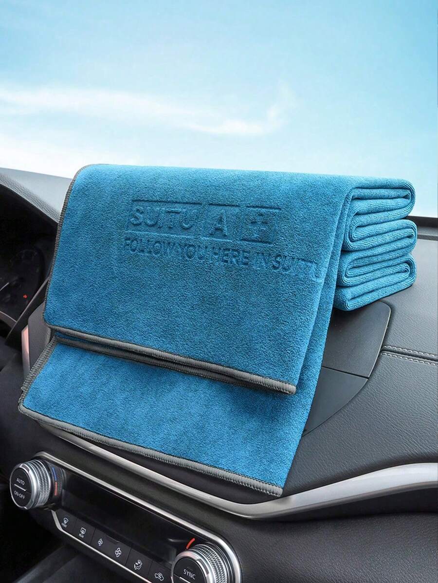 Car Cleaning Cloth Glass Non-Leaving Brush Car Interior Wipes - Blue - View 1