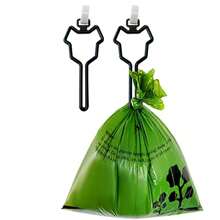 1pc Dog Waste Bag Dispenser With Hands-free Leash Clip, Black, Easy Travel With Multiple Waste Bags - Black - View 1