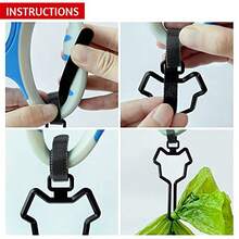 1pc Dog Waste Bag Dispenser With Hands-free Leash Clip, Black, Easy Travel With Multiple Waste Bags - Black - View 4