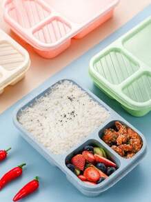 1/3/5入組午餐盒餐具快餐盒水果盤,可放入微波爐加熱 - 藍色 - 查看 1