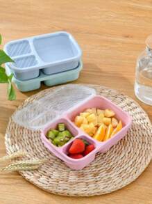 1/3/5入組午餐盒餐具快餐盒水果盤,可放入微波爐加熱 - 藍色 - 查看 2