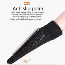 冬季保暖時尚男女通用抓絨戶外運動防水防風騎行自行車摩托車滑雪徒步觸控手套運動手套 1 件 - 彩色 - 查看 6