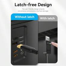 VENTION 4K DisplayPort 线缆，[4K@60Hz, 2K@144Hz] DP 线缆 1.2 镀金编织高速显示端口线 144Hz，适用于游戏显示器、显卡、电视、PC、笔记本电脑 - 黑色 - 查看 9