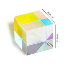 1pc Colorful Optical Glass X-Cube Prism RGB Dispersion Prism For Physics Teaching Research Decoration Art Education - AB Color - View 3